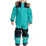 SMUXP Bunte siamesische Schneeanzüge für Kinder, Mädchen, Jungen, Skianzüge, Jacken, Winter-Jumpsuits, 2025 Happy New Year, Himmelblau Nr. 5, 10 Years
