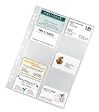 VELOFLEX 5341000 - Visitenkartenhüllen DIN A4, für 20 Karten pro Hülle, 10er Packung glasklar