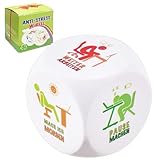 Anti Stress Würfel, 1 Stück Stresswürfel mit 6 Lustigen Aktionen zum Stressabbau, Kollegen Geschenke Büro Spielzeug, Anti Stress Geschenk für Mitarbeiter