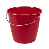 keeeper Eimer mit Metallbügel, Polypropylen, 5 l, Erik, Rot