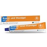 Brand und Wundgel Medice 50 g bei Verbrennungen, Sonnenbrand, Insektenstichen & Schürfwunden - für Kinder & Erwachsene - direkter Kühleffekt