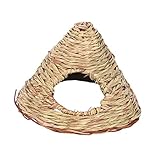 Happyyami 1Stk Vogelkäfig Kolibri Vogelnest Haustier Eichhörnchensicheres Vogelhäuschen Vogelhaus aus Seegras Wellensittich Essen pet Supplies zimmervoliere Vogelnest aus Stroh Vogelfütterer