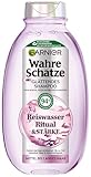 Garnier Wahre Schätze Glättendes Shampoo Reiswasser Ritual & Stärke, für mittellanges bis langes Haar, aufpolsternde Pflege, für mehr Glanz und Geschmeidigkeit, ohne Silikone, 1x 250ml