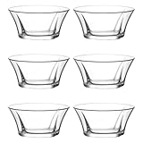vienberg 6-tlg. Glasschalen-Set 310 ml aus hochwertigem Glas Servierschalen Dessertschalen 115 mm Durchmesser Dessertschale Vorspeise Bowl spülmaschinengeeignet