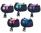 Brama West Kinder Shetty Sattel Set „My Little Pony“ | Sattel für Shetty Pony Holzpferd | mit Satteldecke, Sattelgurt, Steigbügel & Steigbügelriemen | Sattel Blau/Decke Schwarz