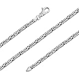 Avesano Königskette 925 Silber Kette Herren Halskette 3 mm Silberkette massiv mit Schmuck Box Länge 45 cm verfügbar 101095-045