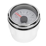 Öltemperaturmesser 52 Mm/2in Intelligentem Alarm 316 Edelstahl für Autoboot (Weiß)