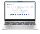 HP Laptop | 15,6' FHD Display | Intel Processor N100 | 4 GB DDR4 RAM | 128 GB UFS | Intel UHD Graphics | Windows 11 Home im S-Modus | QWERTZ | Natural Silver