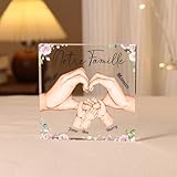Personalisiertes Geschenk für Weihnachten Muttertagsgeschenk für Mutter Ehefrau Oma Acrylplakette mit 1-7 Familiennamen (A-5 NAME)