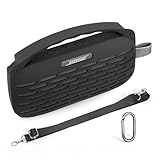 EUGOOCX Silikon-Schutzhülle für Bose SoundLink Flex 2. Generation, tragbarer Bluetooth-Lautsprecher, Schutzhülle, Tragetasche für Outdoor-Lautsprecher, Zubehör (schwarz)