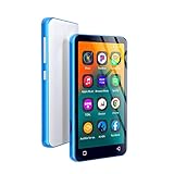 MP3-Player mit Bluetooth und WLAN, 4'-Voll-Touchscreen MP4 MP3-Player mit Spotify, Android-Streaming-Musikplayer mit Pandora, tragbarer HiFi-Sound Walkman-Digital-Audio-Player mit Lautsprecher blau