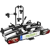 EUFAB 11522 Fahrradträger PREMIUM 3, für Anhängekupplung, klappbar, für 3 Fahrräder, schwarz, silber