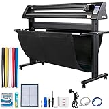 VEVOR Vinyl Schneideplotter Max. Papiereinzug 1350 mm, Folienschneider Max. Schnittbreite 1260 mm, Plotter Schnittgeschwindigkeit 800 mm/s, Halbautomatisch, Signmaster, Windoskompatibel, LCD-Anzeige