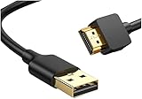 USB to HDMI Cable, USB to HDMI Adapter for Projektor TV/DVD Player Black