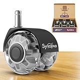 Sytopia Bürostuhl Rollen 11mm x 22 mm, 5er Set Rollen für Bürostühle, Super Leise und Weiche für Hartböden, Parkett, Teppich, Laminat, Keine Bodenschutzmatte Nötig (Grau, Nicht für 1KEA 10mm Stift)