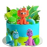 Dino Tortendeko 3 Stück Kuchendeko Dinosaurier 3D Tortenaufleger Dino Cake Topper Dinosaur für Junge Geburtstagsfeier, Dinosaurier Thema Partydekorationen, Babyparty