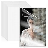 OFFSCH 50 Blatt Blätter Kaltlaminatfotos von klares, mattes Laminat Laminierfolien mit Löchern Laminatproben Papier laminatreiniger laminiergeraet Fotolaminierfolien Foto Schutzfolie PVC