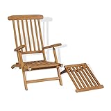 Ausla Strandkorb, Liegestuhl Massivholz Teak für Terrasse für Familie
