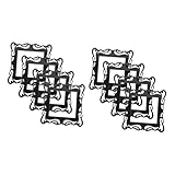 Angoily 2 Sätze Dekorative Aufkleber Wechseln Schwarze Steckdosenabdeckungen Verkaufsstellen Platte Gang Auslauf Led Lichter Wandaufkleber Leichte Dekore Black Acryl 4 Stück * 2