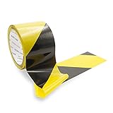 Absperrband Rolle/Warnband Flatterband/Signalband Sperrzone 100m, Gelb-Schwarz