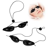 BOHUIZ 2 Stück Solarium Brille, UV Schutzbrille Led Brille Infrarot Schutzbrille Rotlichtlampe für Schönheitsklinik, Augenklappe für UV-Infrarot-LED-Lichttherapie