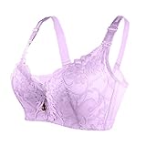& Bustier Damen Frauen Full Cup Dünne Unterwäsche Plus Größe Fünf Breasted Wireless Sport-BH Spitzen-BH Brustabdeckung Cup Große Weste BHS Unterwäsche (C, 38/85C)