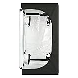 VIEWALL Growzelt 60x60x120cm Schwarz,Grow Zelt für Pflanzen,Anzuchtbox,Zuchtzelt,Gewächshaus Box,Growschrank Klein für Blumen Gemüse Kräuter Tomaten Geeignet für Den Innen und Außenbereich