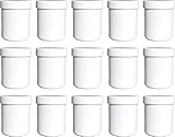 Frühes Forschen 15 Salbendosen hoch, 60ml Inhalt, weiß