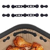 2 Silikon Magnete für Airfryer Backpapier, Praktische Magnete für Heißluftfritteuse, Silikon Airfryer Backpapier Clips Verhindert das Verbrennen von Papier Küchenzubehör