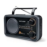 Muse M-06 DS Küchenradio (FM, MW) Radio, Netz- und Batteriebetrieb, AUX-In für Handy, schwarz