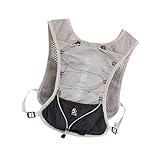 perfk Trink Weste Hydrat Ion Rucksack Läufer Rucksack Trink Tasche Leicht Gewicht für Camping Wandern Bergsteigen Jogging Reiten , Grau