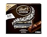 Lindt LINDOR Stick 60% Cacao | 100g | 4x 25g Schokoladenriegel | 60% Kakao Bitterschokolade