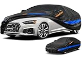 Holthly Autoabdeckung Wasserdicht Atmungsaktiv,Auto-Abdeckplane für Vollgarage,Regen,Sonne,Staub und UV-Schutz.Autoplane passend für Audi A4/A5,BMW 3er,VW Passat,usw.3XL.