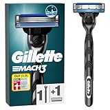 Gillette Mach3 Nassrasierer Herren, Rasierer + 1 Rasierklinge mit 3-fach Klinge