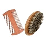 FRCOLOR 1 Set Bartpflegeset Bartkamm Bartset Für Männer Haarkamm Für Männer Holzkamm Rasierpinsel Kamm Für Die Bartpflege Bartbürste Für Männer Herrenbürste Kamm Im Taschenformat Beige