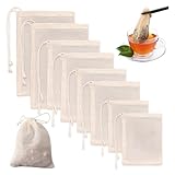Bieiyhe 40 Stück Gewürzbeutel 4 Verschiedene Größen,Gewürzsäckchen zum Kochen,Baumwoll Musselin Beutel Mit Kordelzug,Tee Beutel zum Befüllen,Kräutersäckchen zum Mitkochen,Kräuterbeutel zum Kochen