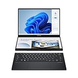 ASUS Zenbook Duo OLED Laptop | 14' 2,8k WQXGA+ 120Hz/0,2ms 16:10 OLED Display | Intel Core Ultra 9 185H | 32 GB RAM | 1 TB SSD | Intel Arc | Windows 11 | QWERTZ Tastatur | Inkwell Gray