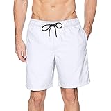 Herren-Shorts, schnelltrocknend, für den Sommer, legere Sport-Shorts mit Taschen, Outdoor-Workout, Training, kurz, elastischer Bund, leicht, atmungsaktiv, Stretch-Shorts für Fitness-Jogger, weiß, L