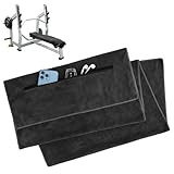 YIIFELL 120x50cm Fitness Handtuch, Sporthandtuch Microfaser Handtücher mit Reißverschlusstasche, Gym Handtuch für Fitnessstudio Yoga Outdoor und Training
