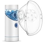 Inhalationsgerät Tragbar und Leise, Wiederaufladbarer Inhalator Vernebler mit Maske und Mundstück für Kinder und Erwachsene, bei Erkältung, Asthma und Atemwegserkrankungen