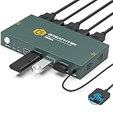 USB3.0 HDMI KVM Switch 2 PC 1 Monitor 4K@60Hz KVM Switches witch (3*USB 3.0+ USB C Port) für 2 Computer Teilen Sie Monitor, Tastatur, Maus, Adaptive EDID, mit Desktop Controller