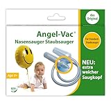 Angel-Vac® Nasensauger Baby [für Standard-Staubsauger] - Baby Nasenreiniger mit weichem Saugkopf für Kinder ab 0 Jahre - [klinisch getestet] - der Original Nasensauger für Staubsauger seit 30 Jahren