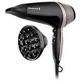 Remingon Haartrockner [schnelles & effizientes Trocknen] Thermacare PRO 2300 (2100W, Ionengenerator, Keramik-Ionen-Ring, 3 Heiz- & 2 sep. Gebläsestufen, Abkühlstufe, 2 Stylingdüsen + Diffusor) D5715