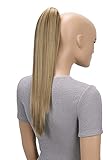 PRETTYSHOP 50cm Clip on Zopf Haarteil Pferdeschwanz Haarverlängerung Kunsthaar Glatt Braun Blond Mix H154