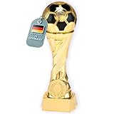 Larius Pokal Ehrenpreis Fußball in Gold und Silber mit Wunschgravur (ohne Wunschtext, Gold, S)