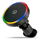everActive MC-W15 Pro Magnetische Auto-Handyhalterung mit 15W Induktionsladegerät – MagSafe kompatibel, Active Cooling, 12N Supermagnete, 360° Drehung, RGB LED, Lüftungsgitter-Montage