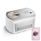 SPRINGLANE Eismaschine Elli 1,2 L mit selbstkühlendem Kompressor 135 W, Eiscrememaschine aus Edelstahl mit entnehmbarem Eisbehälter, inkl. Rezeptheft