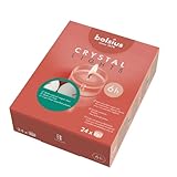 bolsius – Teelichter Clear Cup Transparente Hülle Weiß Brenndauer 6 Stunden - 24 Stück im Karton mit Pflanzliches Wachs, 6h box 24