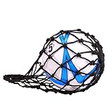 Milisten 2 Stück Ballnetz Tasche aus strapazierfähigem Polyester Verstellbarer Kordelzug für Fußball Basketball Volleyball Atmungsaktive Sports Ball Mesh Bag in Gelb und Schwarz für
