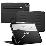 ZUGU iPad Pro 11 Zoll Hülle (M4) 2024 schlanke Schutzhülle 8 Winkel-Ständer magnetisch, Aufladen iPad Stiftes Auto Sleep/Wake Up [ Pro11 Schwarz ]